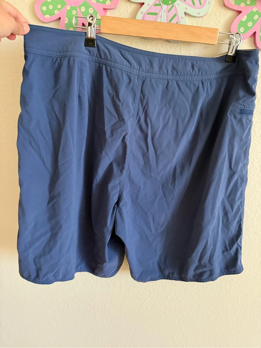 Patagonia Navy Board Shorts with Peach Drawstring Size 38